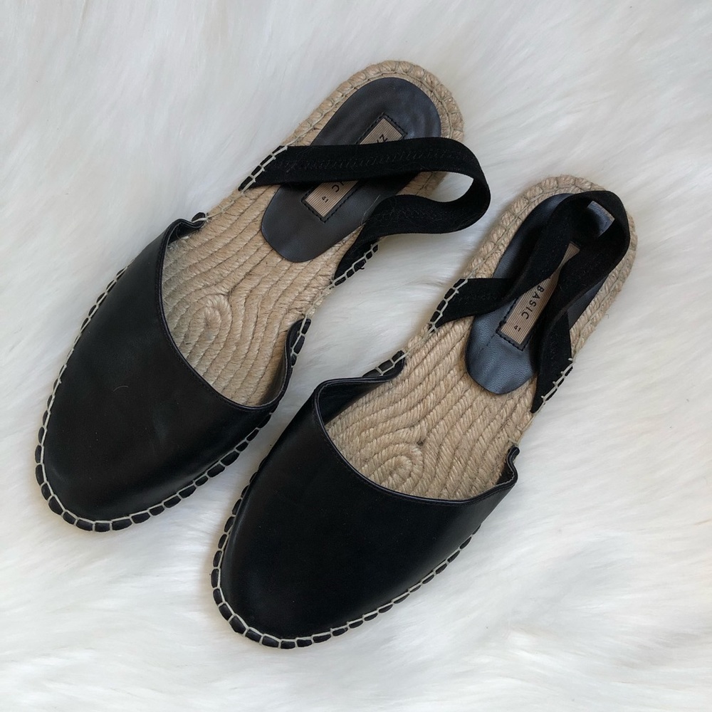 Zara Vegan Leather Slingback Espadrille Flats - Picture 3 of 6